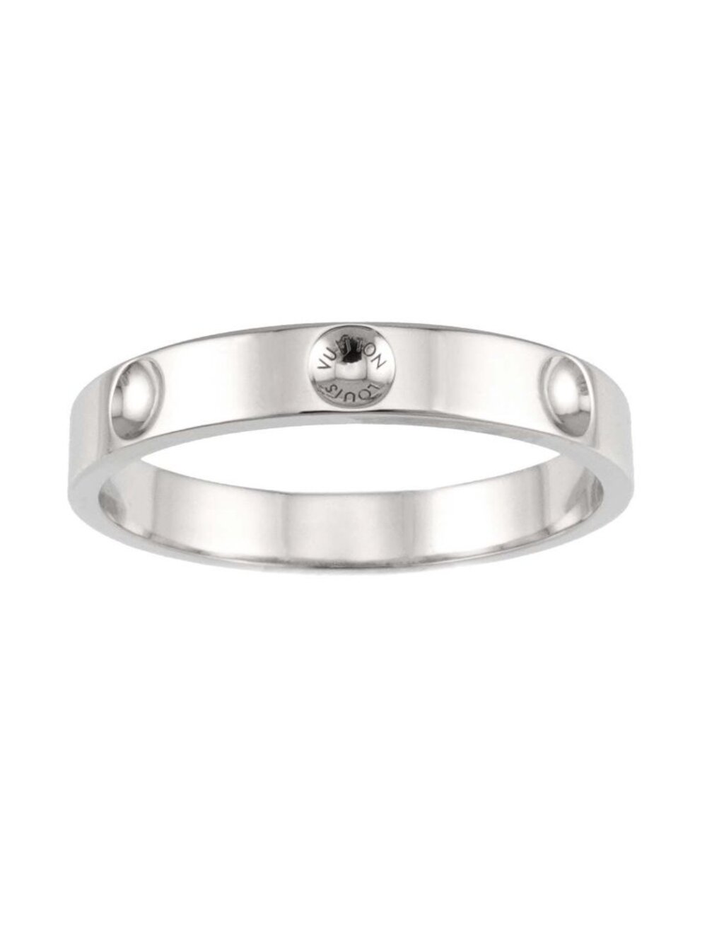 ★SOLD★ Louis Vuitton Alliance Empreinte 63 Ring Pt Platinum Certificate - Picture 2 of 9